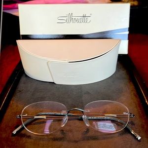 Silouette frame never owned. 4304, 40, 6054, 49/17 - 140 5227,  Blue w new case